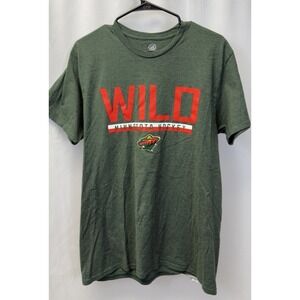 NEW Men's NHL Minnesota Wild Short Sleeves Green Shirt Size L